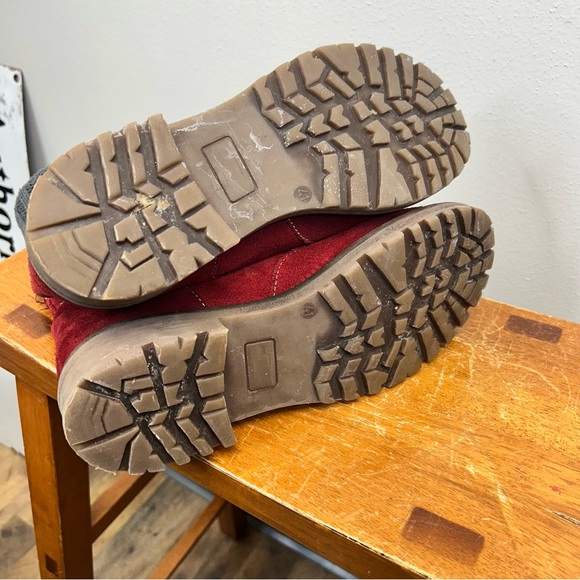 Bos. & Co. Colony Red Suede Cuff Boots Lace Up Womens 41 10 Hiking Outdoor Gorp - Picture 11 of 14